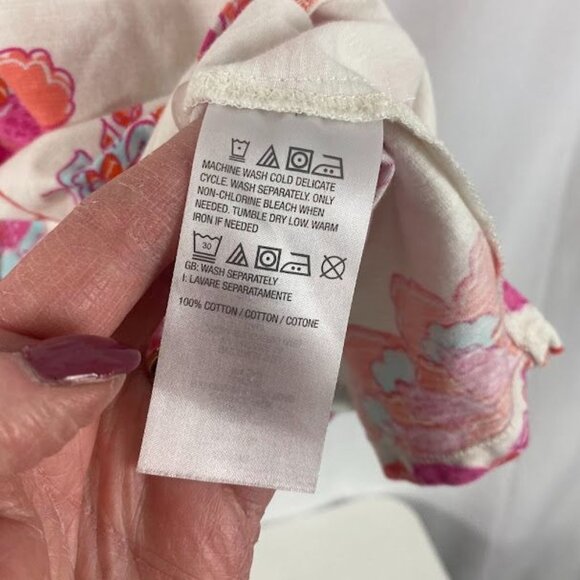 Belle By Kim Gravel Floral Print Long sleeve Blouse Women 1X. - Picture 12 of 13